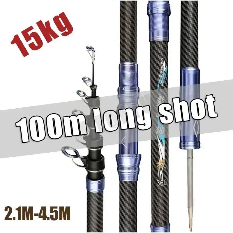 Fishing Rod Surf - Лучшая телескопическая портативная вращающаяся удочка 2,4