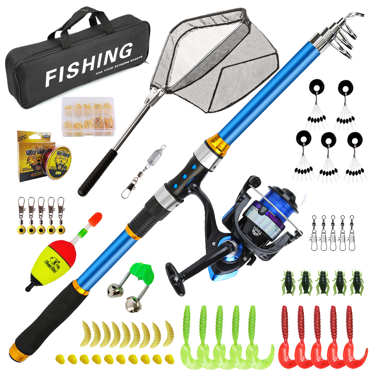 Fishing Rod Carbon Fiber - Набор телескопических удочек из стекловолокна 2,1-3,6