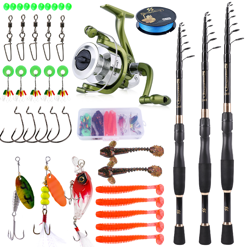 Fishing Rod Spinning - Удочка телескопическая из углеродного волокна, 1,8-2,4